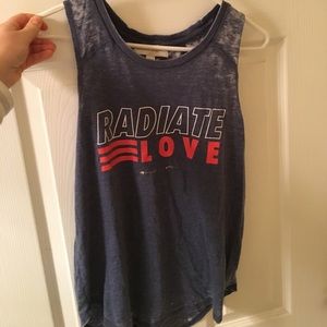 Distressed tank “Radiate Love”